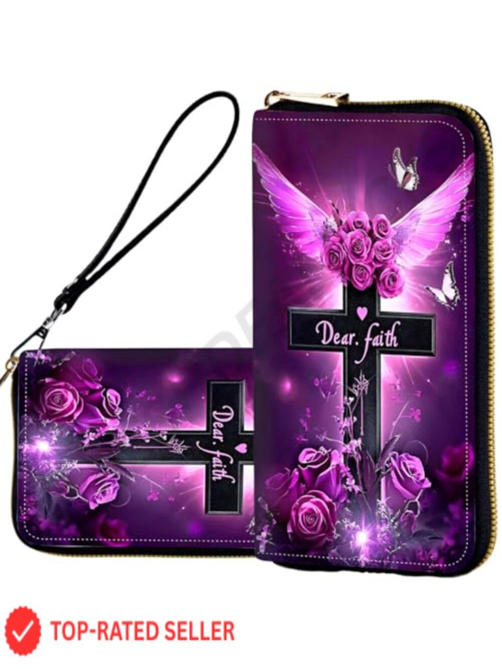 Wristlet Wallet for Women RFID Blocking PU Leather Clutch Credit Card Holder